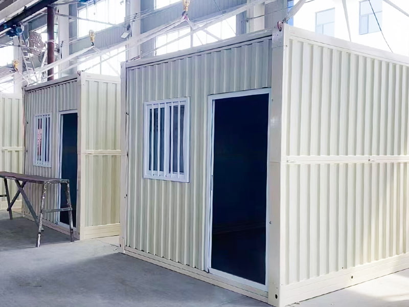 Stort korrugerat fällbart containerrum