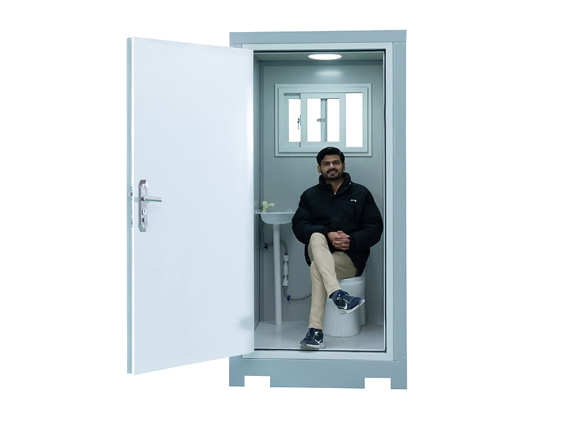 Bärbar utomhustoalett för 1 person