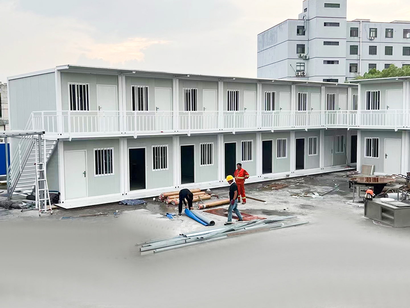 Myanmar Construction Site Tillfällig sovsal Snabbmonterad containerrum