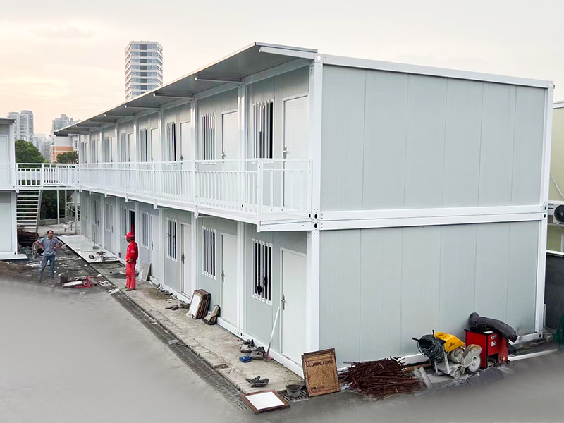 Myanmar Construction Site Tillfällig sovsal Snabbmonterad containerrum