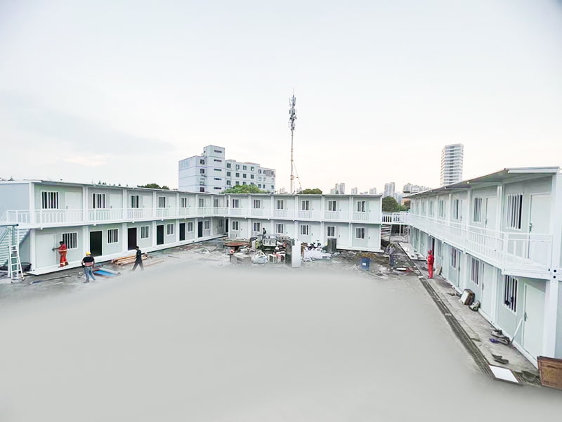 Myanmar Construction Site Tillfällig sovsal Snabbmonterad containerrum