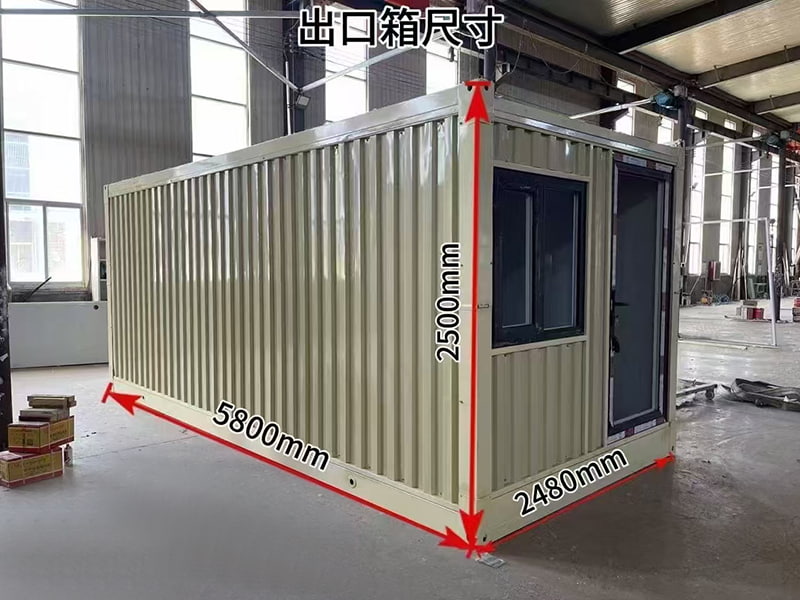 Stort korrugerat fällbart containerrum