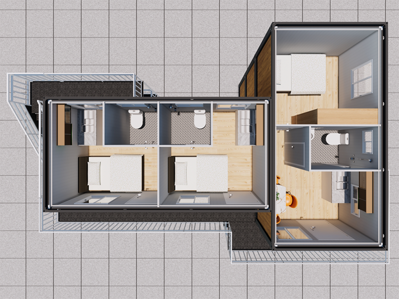 Malaysia självbyggt snabbmonterat containerhus